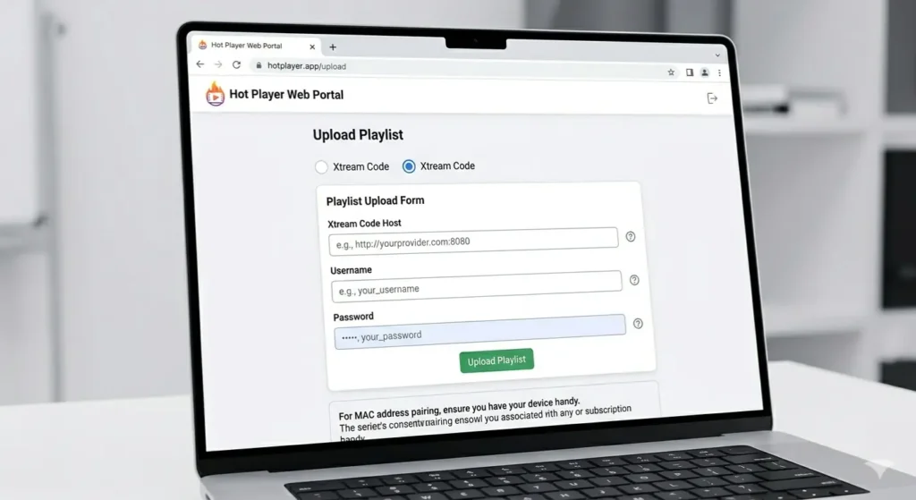 App upload portal — add M3U or Xtream Codes API for IPTV