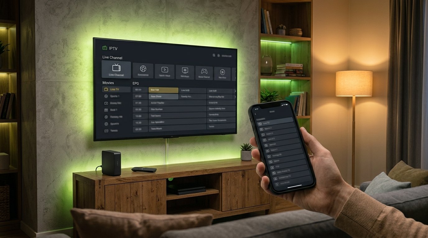 IPTV Smarters Pro app on iPhone and Apple TV
